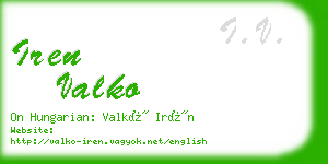 iren valko business card